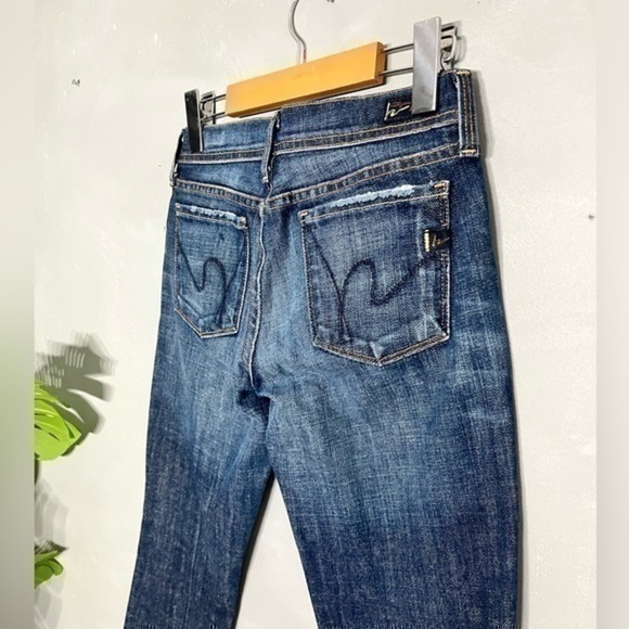 3/$30 _ CITIZENS OF HUMANITY | Y2K Ingrid 002 Dark Wash Low Waist Flare Jeans 25 - Picture 6 of 11